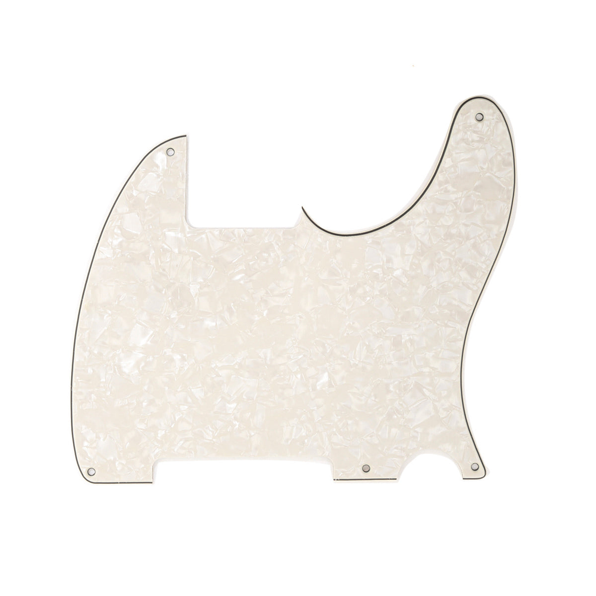 Musiclily 5 Hole Tele Pickguard Blank for Fender USA/Mexican Telecaster Esquire Guitar, 4Ply Parchment Pearl