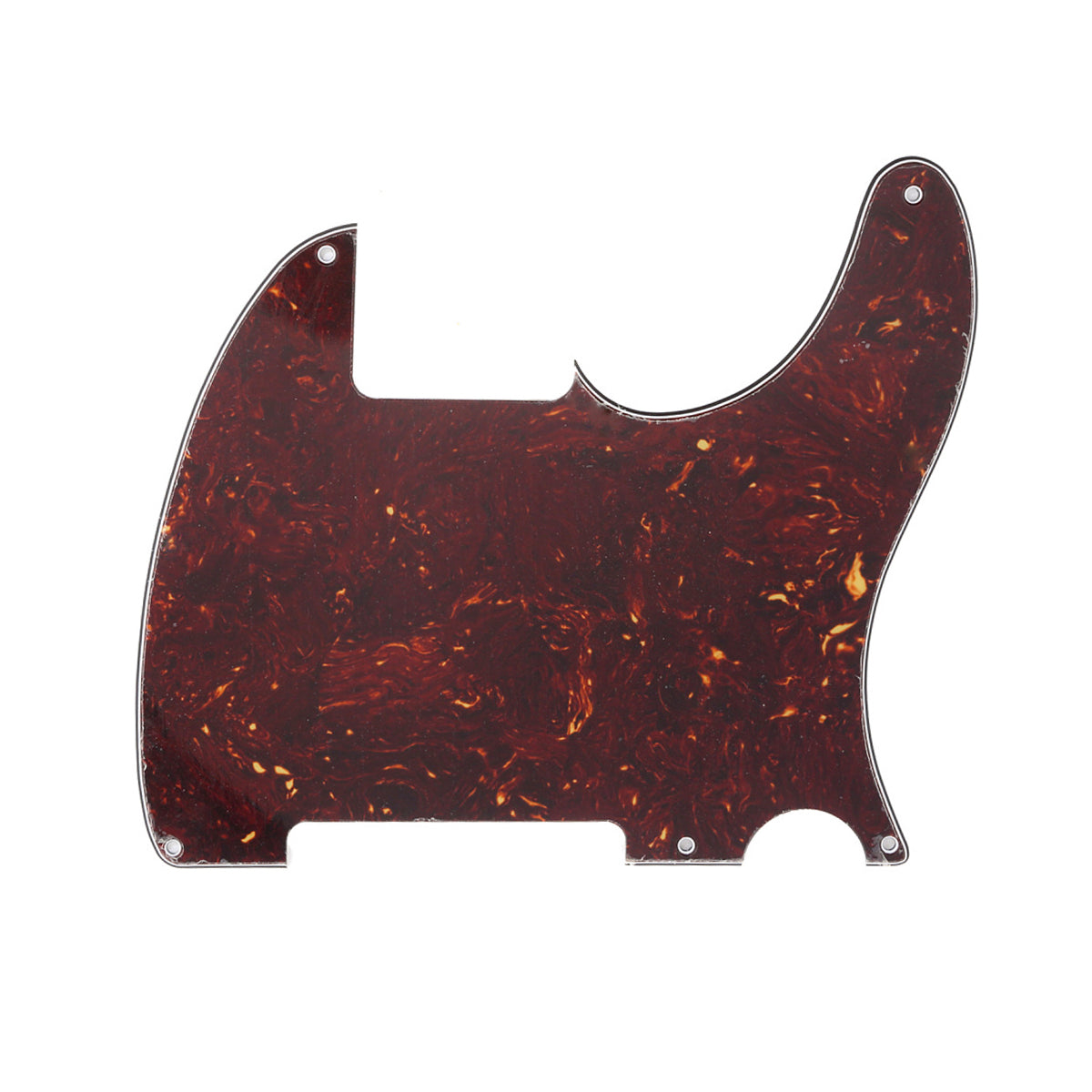 Musiclily 5 Hole Tele Pickguard Blank for Fender USA/Mexican Telecaster Esquire Guitar, 4Ply Tortoise Shell