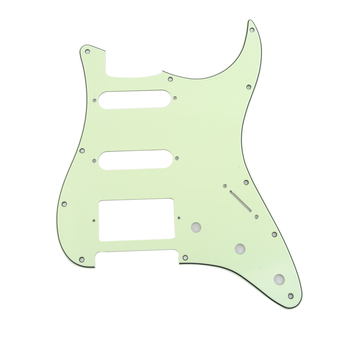 Musiclily HSS 11 Hole Guitar Strat Pickguard for Fender USA/Mexican Made Standard Stratocaster Modern Style,  3Ply Mint