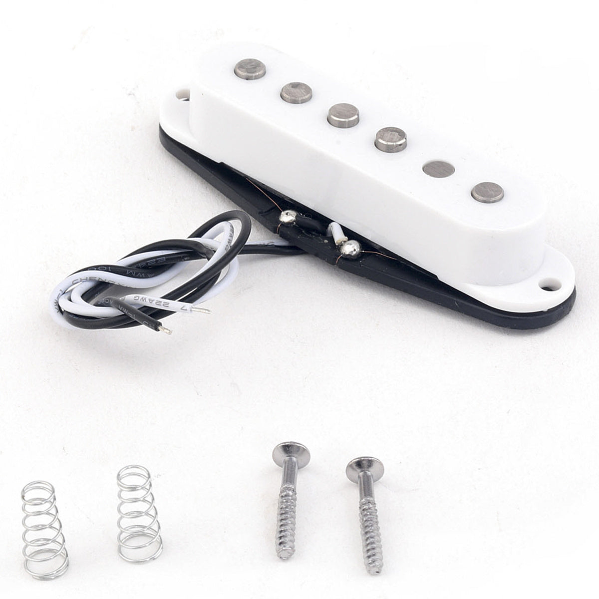 Musiclily Pro 50mm Alnico 5 Staggered Single Coil Pickup for Strat Style Guitar Neck, Colorful Covers