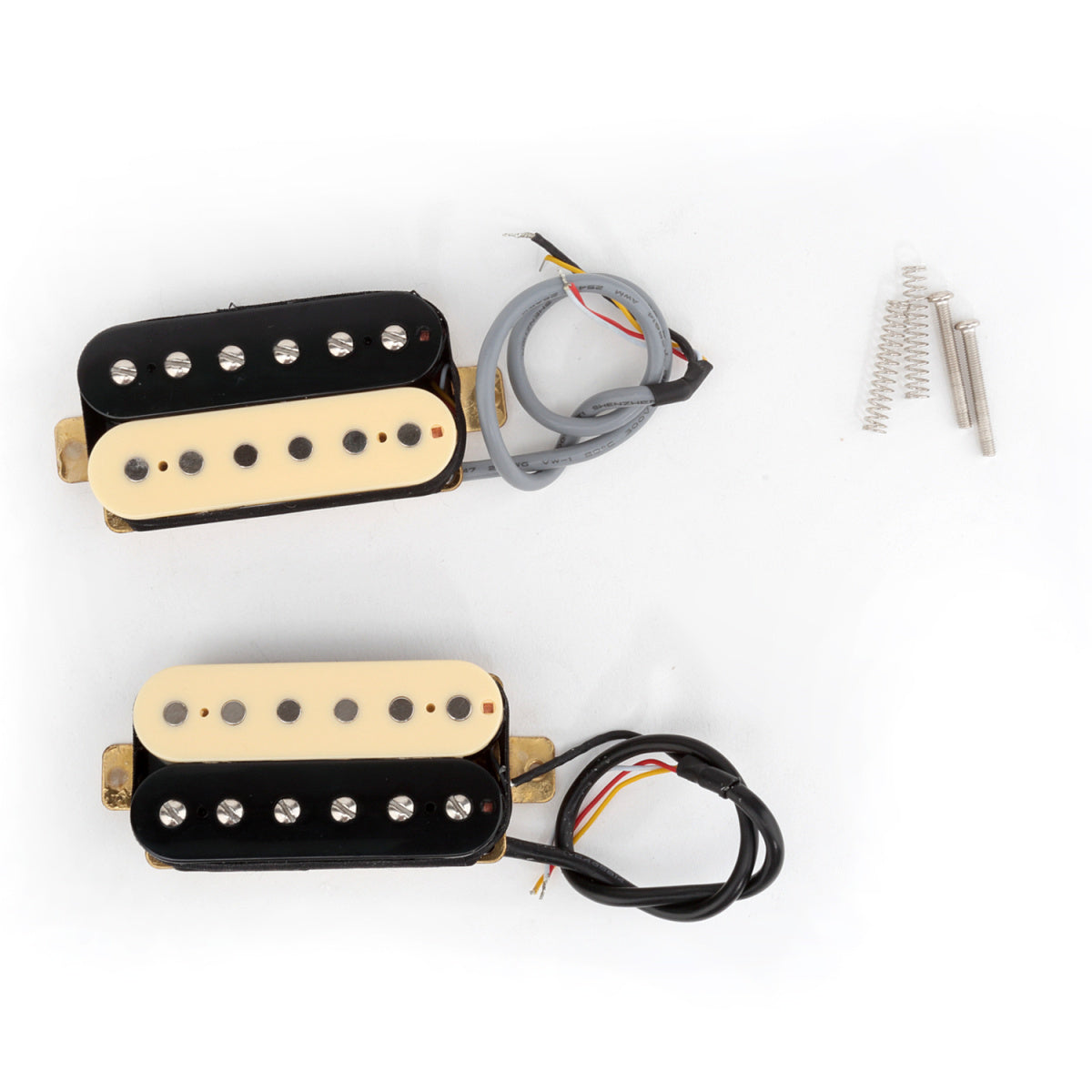 Musiclily Pro 50mm Neck & 52mm Bridge Humbucker Pickups Set for Electric Guitar, Zebra