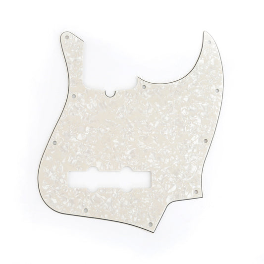 Musiclily Pro 10-Hole Modern Style J Bass Pickguard for 4 String American Jazz Bass, 4Ply Parchment Pearl