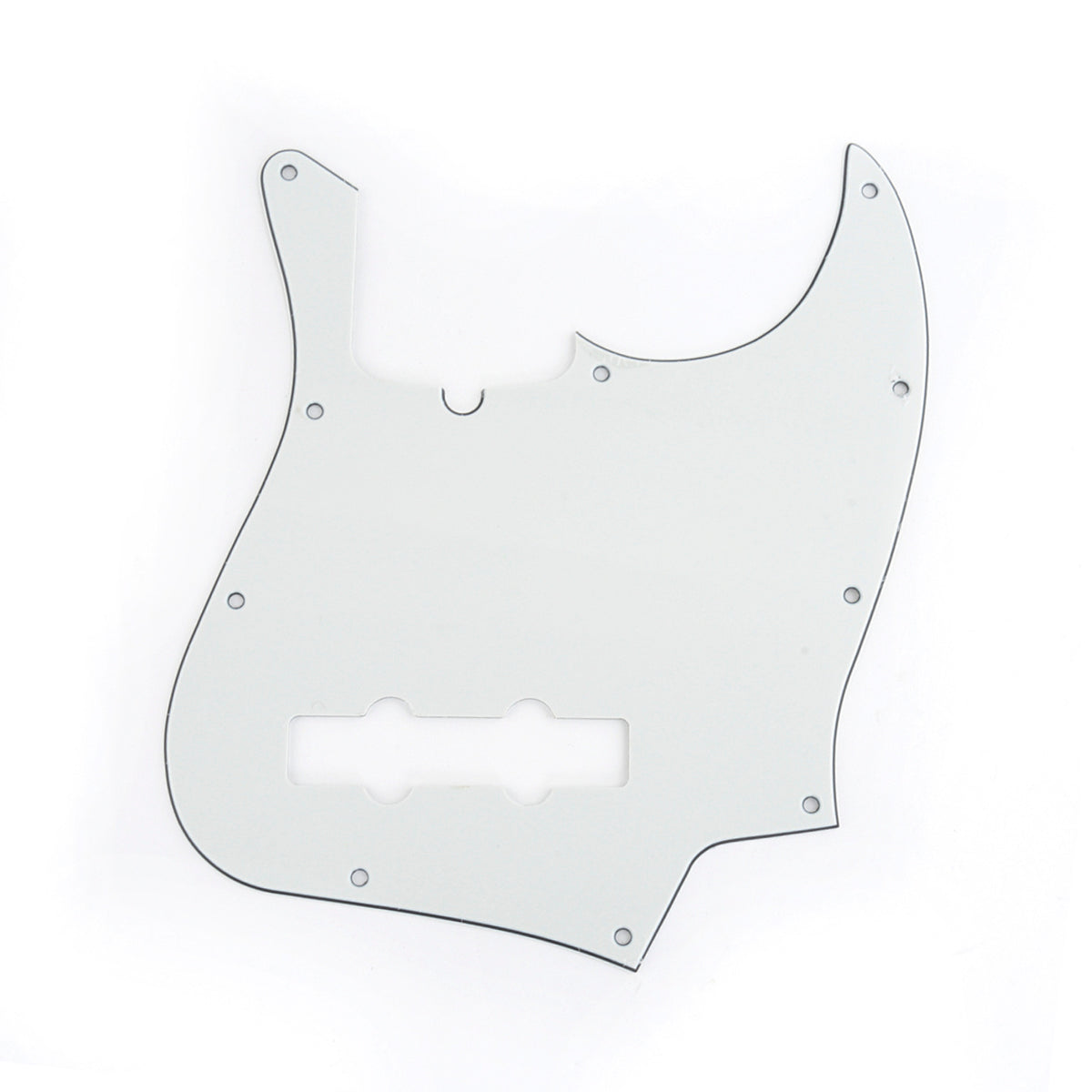 Musiclily Pro 10-Hole Modern Style J Bass Pickguard for 4 String American Jazz Bass, 3Ply Parchment