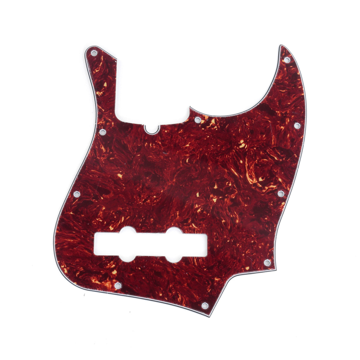 Musiclily Pro 10-Hole Modern Style J Bass Pickguard for 4 String American Jazz Bass, 4Ply Vintage Tortoise
