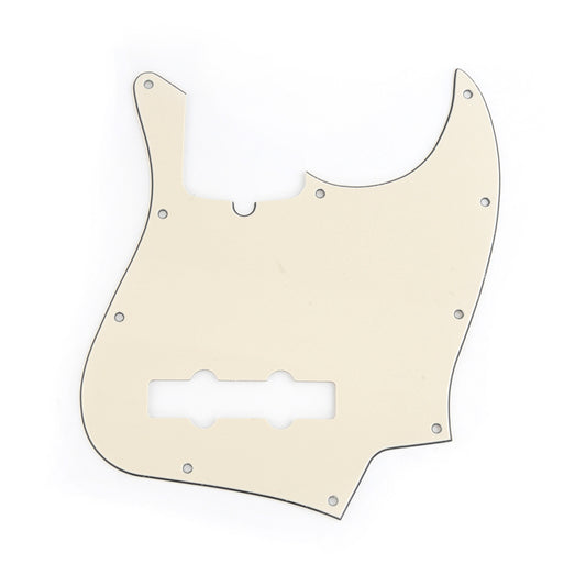 Musiclily Pro 10-Hole Modern Style J Bass Pickguard for 4 String American Jazz Bass, 3Ply Cream