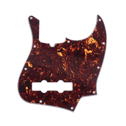 Musiclily Pro 10-Hole Modern Style J Bass Pickguard for 4 String American Jazz Bass, 4Ply Tortoise Shell