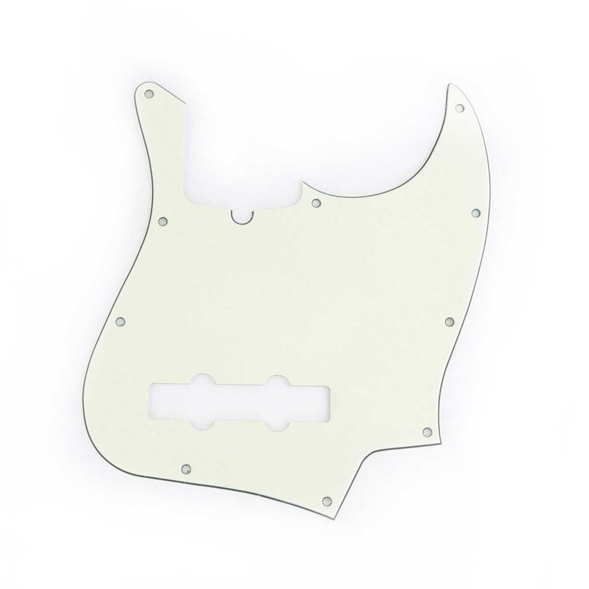 Musiclily Pro 10-Hole Modern Style J Bass Pickguard for 4 String American Jazz Bass, 3Ply Ivory