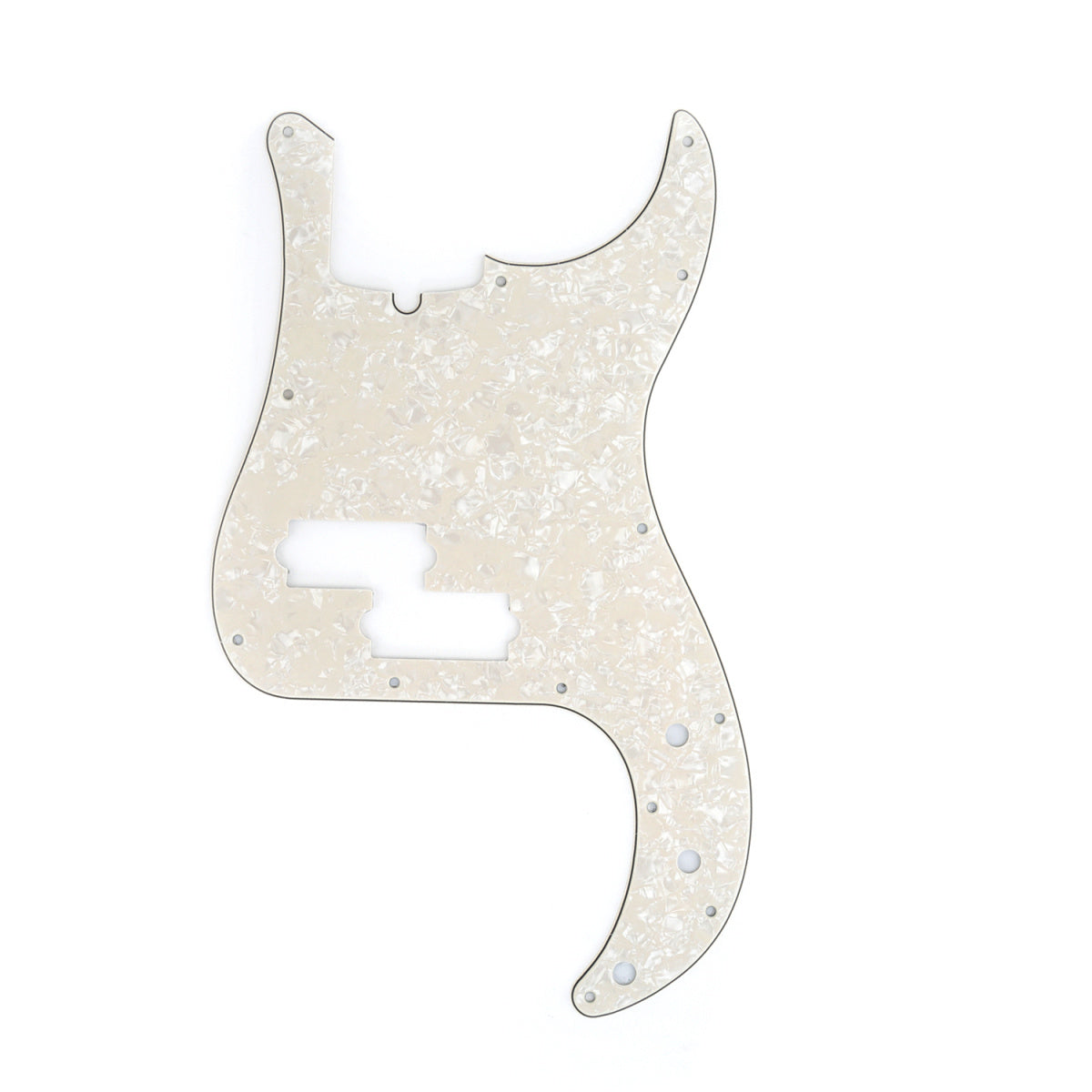 Musiclily Pro 13-Hole Modern Style P Bass Pickguard for 4 String American Precision Bass, 4Ply Parchment Pearl