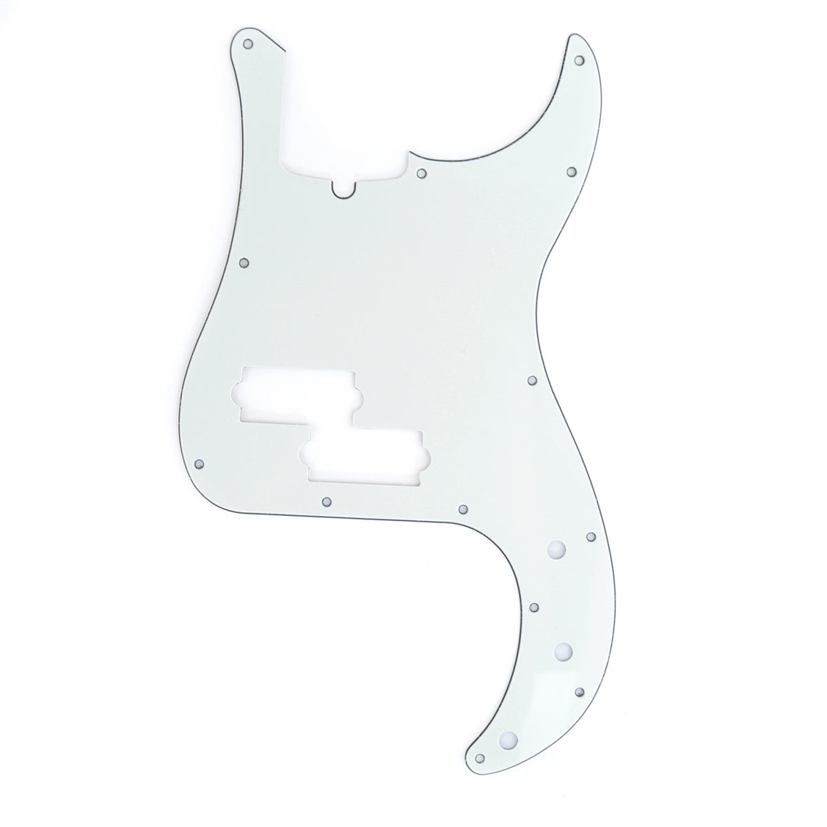 Musiclily Pro 13-Hole Modern Style P Bass Pickguard for 4 String American Precision Bass, 3Ply Parchment