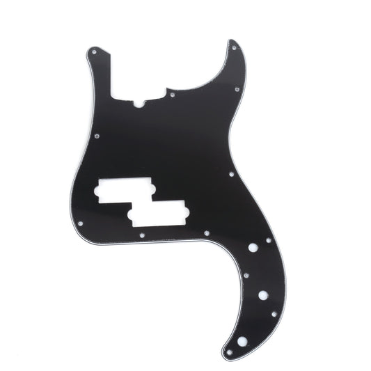 Musiclily Pro 13-Hole Modern Style P Bass Pickguard for 4 String American Precision Bass, 3Ply Black
