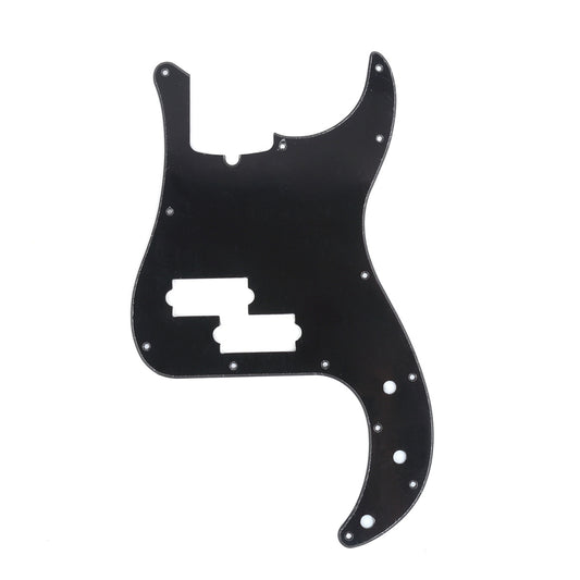 Musiclily Pro 13-Hole Modern Style P Bass Pickguard for 4 String American Precision Bass, 1Ply Black