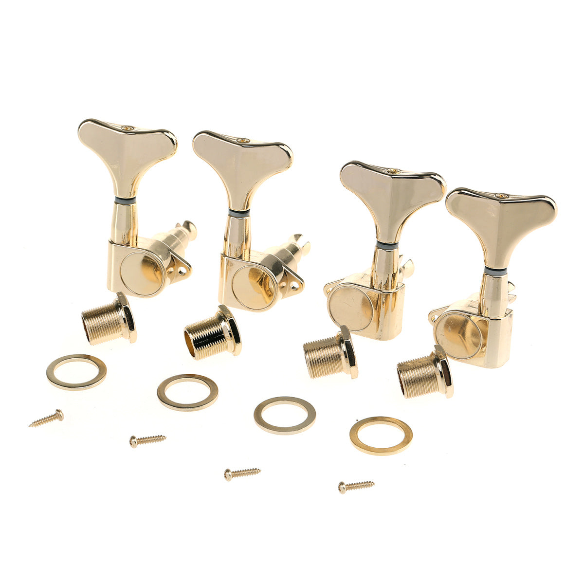 Musiclily Pro 2x2 Sealed Bass Tuners Tuning Keys Pegs Machine Heads Set for Precision Jazz Bass, Gold