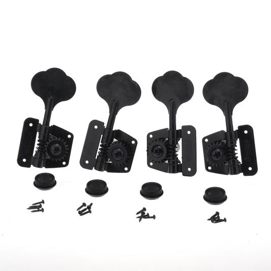 Wilkinson 2x2 70s Vintage Style Bass Tuners Tuning Pegs Keys Machine Heads Set for Precision Jazz Bass, Black