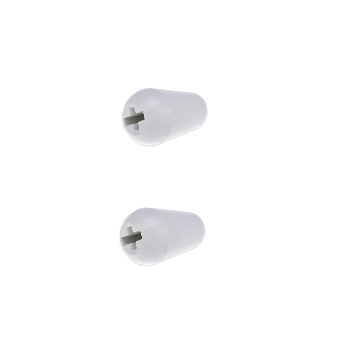 Musiclily Pro Inch Size 5-Way Level Toggle Pickup Switch Tips for Electric Guitar, White(2 Pieces)