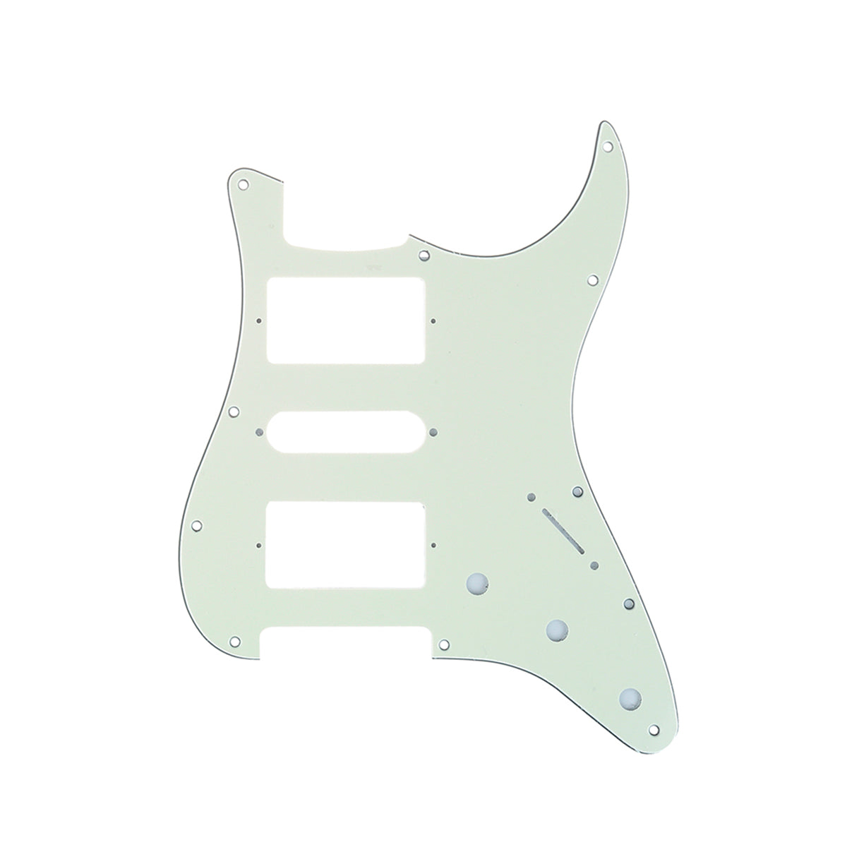 Musiclily Pro 11 Hole HSH Guitar Strat Pickguard for Fender American/Mexican Standard Stratocaster Modern Style, 3Ply Ivory