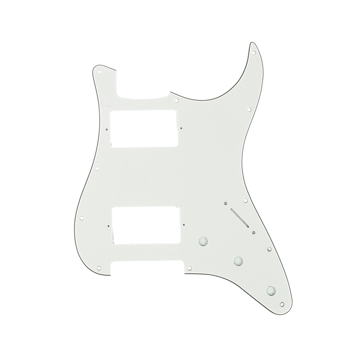 Musiclily Pro 11 Hole Guitar Strat Pickguard HH for American/Mexican Fender Standard Stratocaster Modern Style, 3Ply Parchment