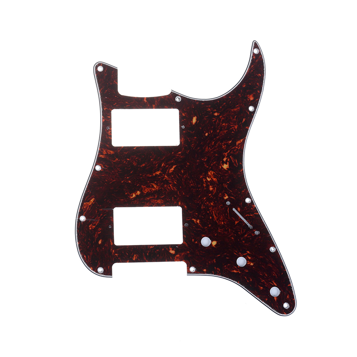 Musiclily Pro 11 Hole Guitar Strat Pickguard HH for American/Mexican Fender Standard Stratocaster Modern Style, 4Ply Tortoise Shell