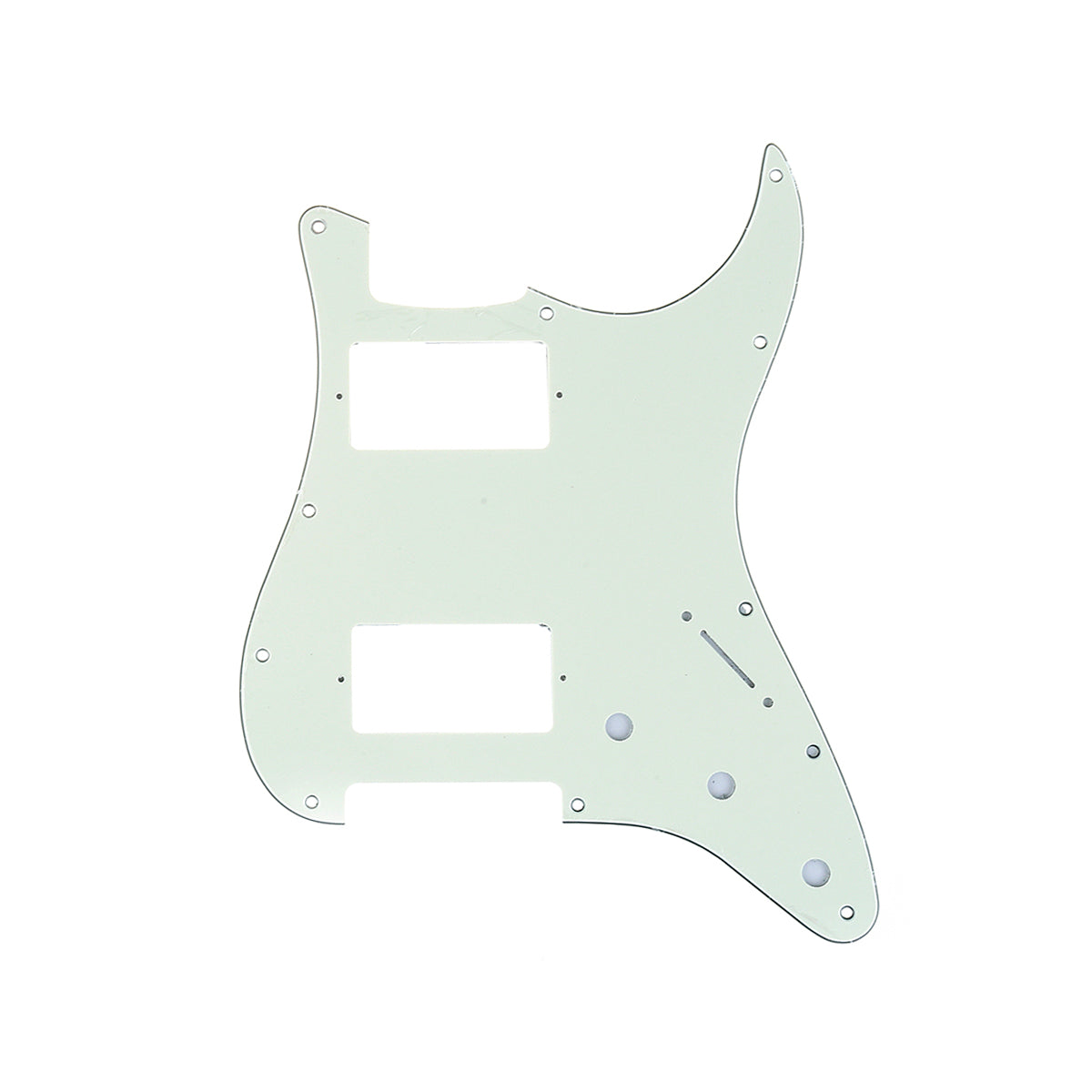 Musiclily Pro 11 Hole Guitar Strat Pickguard HH for American/Mexican Fender Standard Stratocaster Modern Style, 3Ply Ivory