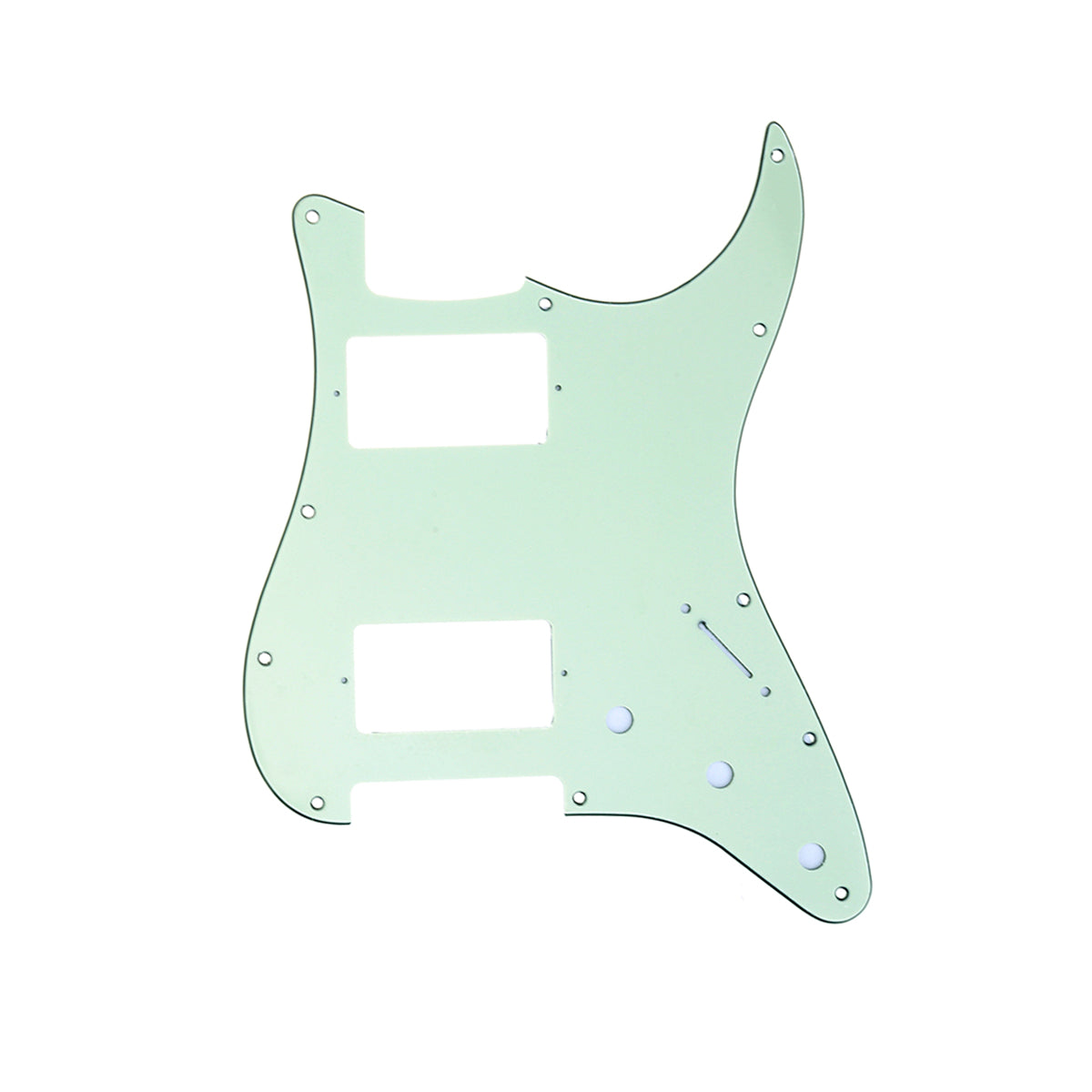 Musiclily Pro 11 Hole Guitar Strat Pickguard HH for American/Mexican Fender Standard Stratocaster Modern Style, 3Ply Mint Green