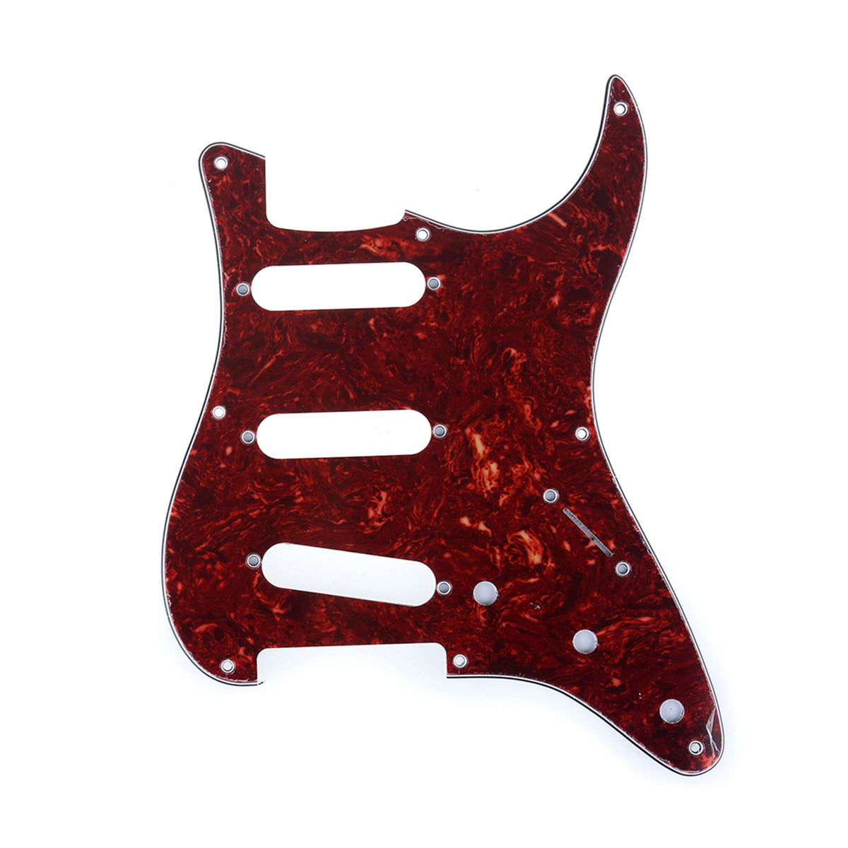 Musiclily Pro 8-Hole 50s 57 Vintage Style Strat SSS Guitar Pickguard for American Stratocaster, 4Ply Vintage Tortoise