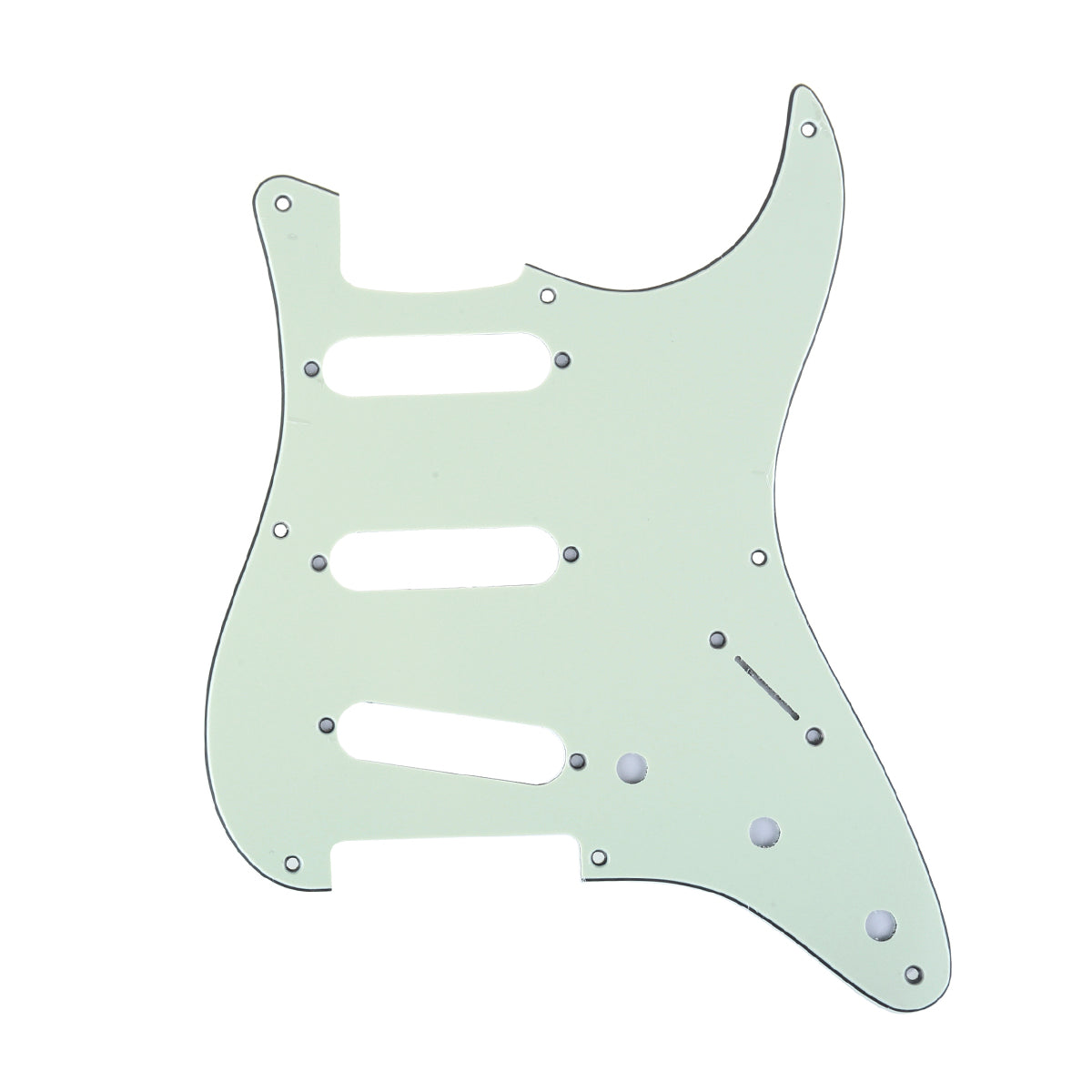 Musiclily Pro 8-Hole 50s 57 Vintage Style Strat SSS Guitar Pickguard for American Stratocaster, 3Ply Mint Green