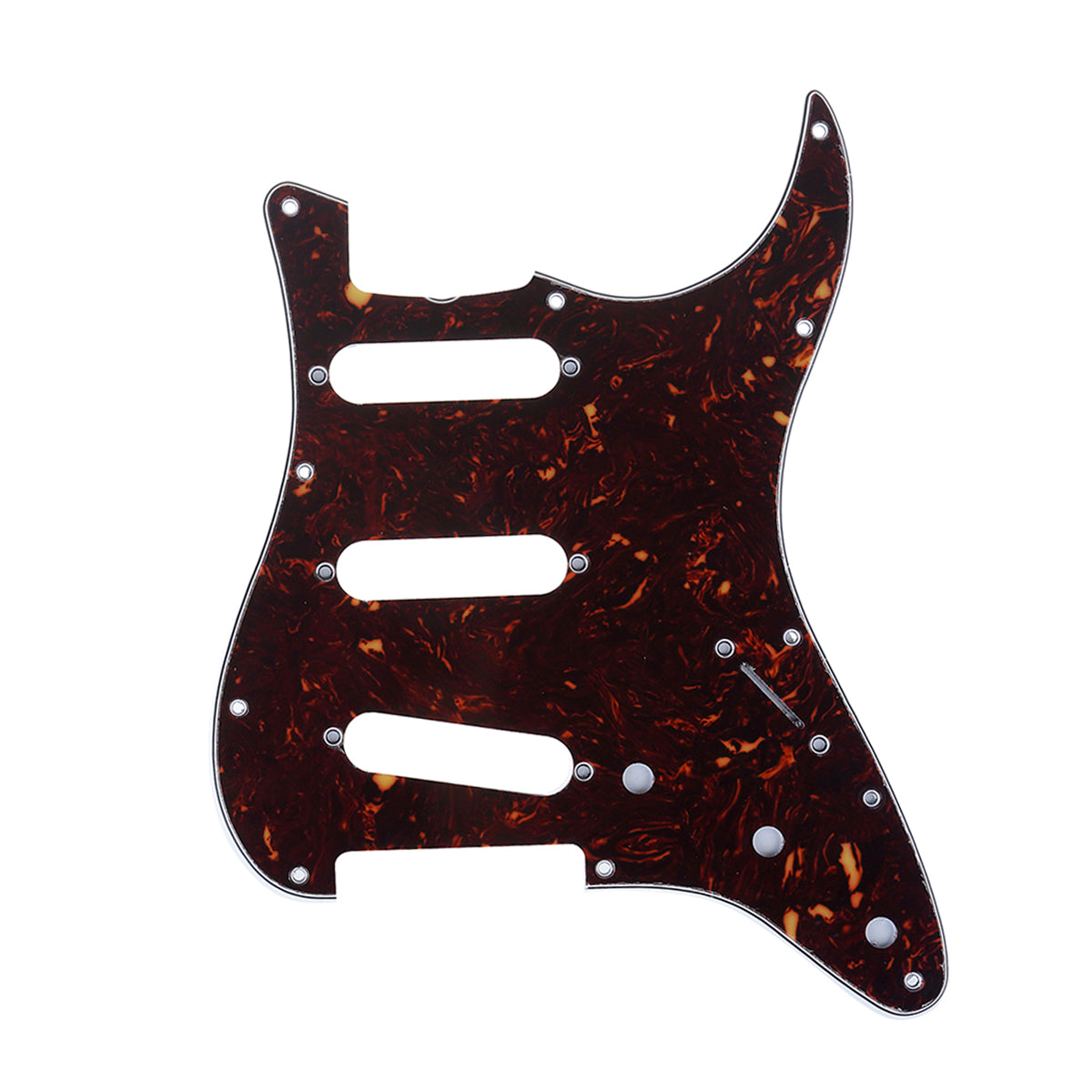 Musiclily Pro 11-Hole 62 Vintage Style SSS Strat Guitar Pickguard for American Stratocaster 62, 4Ply Tortoise Shell
