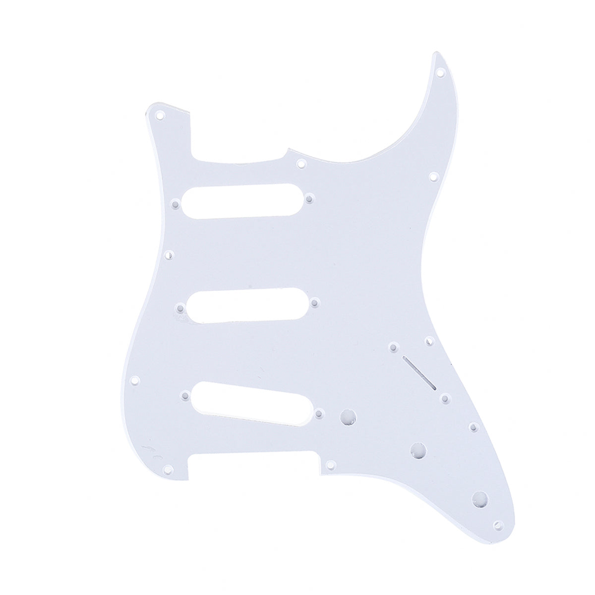 Musiclily Pro 11-Hole 62 Vintage Style SSS Strat Guitar Pickguard for American Stratocaster 62, 1Ply White