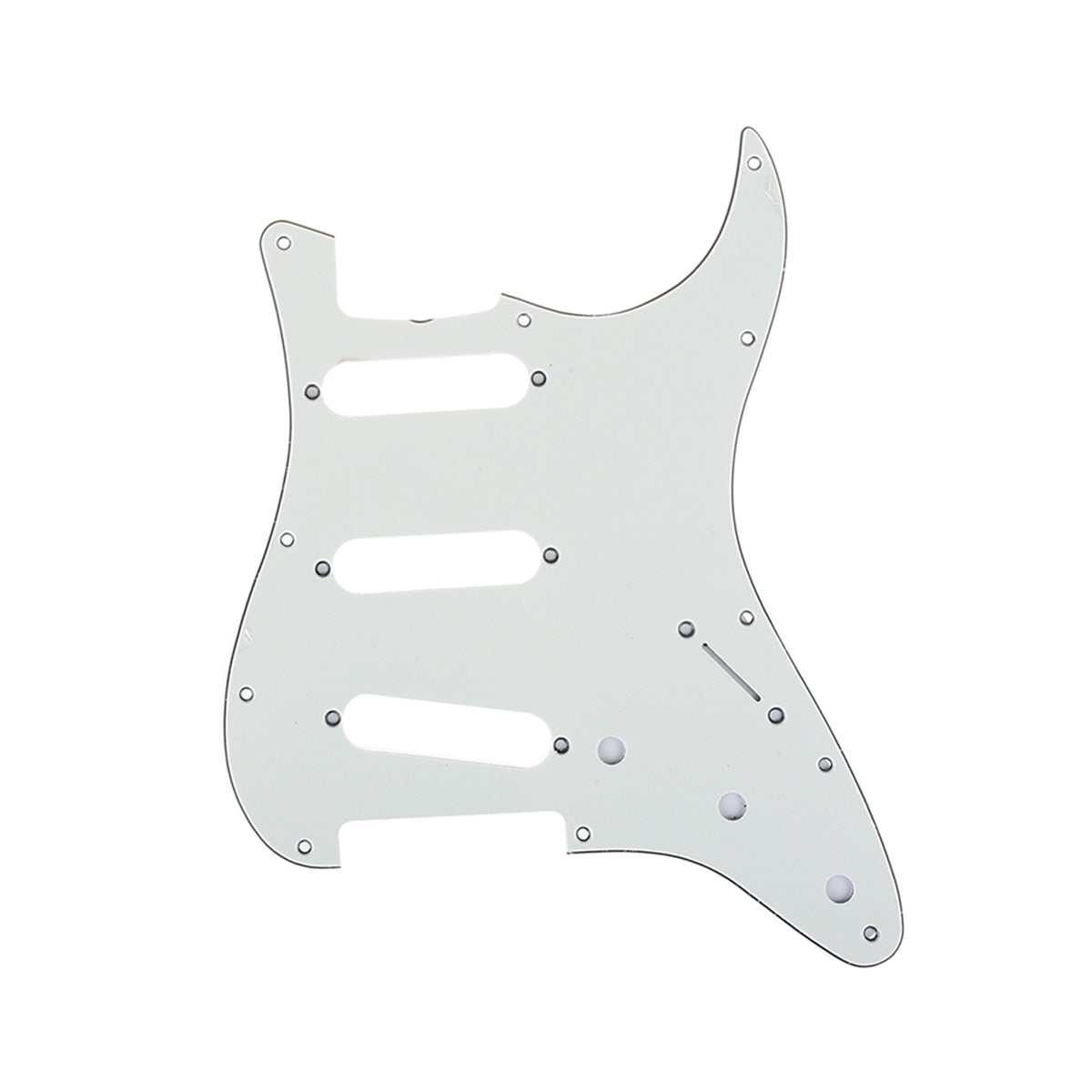 Musiclily Pro 11-Hole 60s 64 Vintage Style Strat SSS Pickguard for American Stratocaster Guitar,  3Ply Parchment