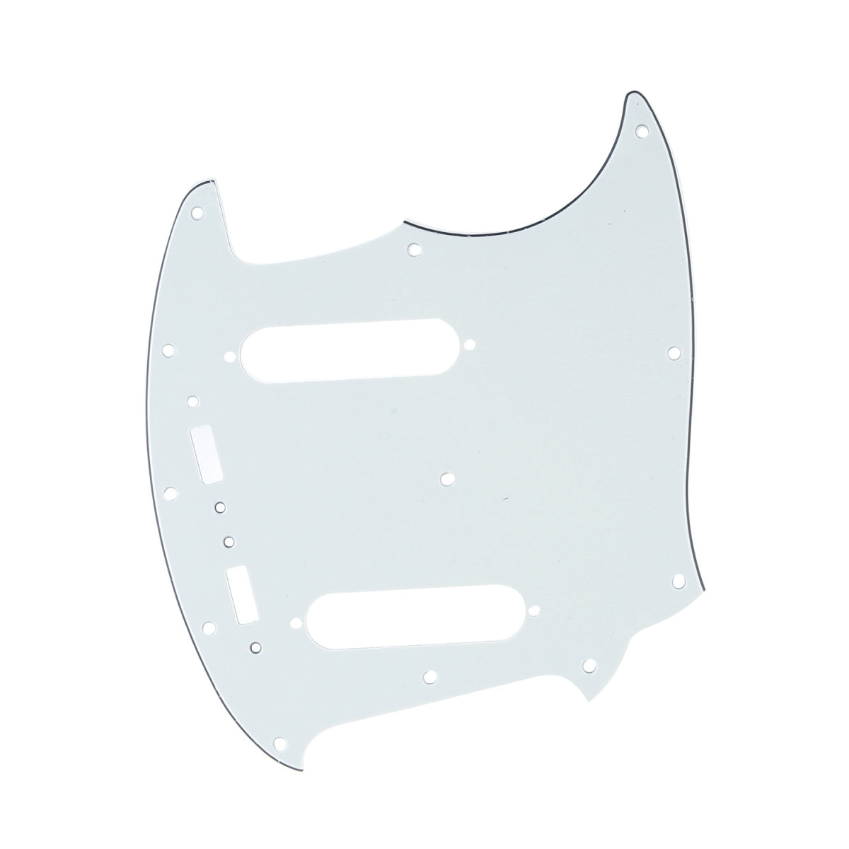 Musiclily Pro 11-Hole Guitar Pickguard for Fender American Mustang, 3Ply Parchment