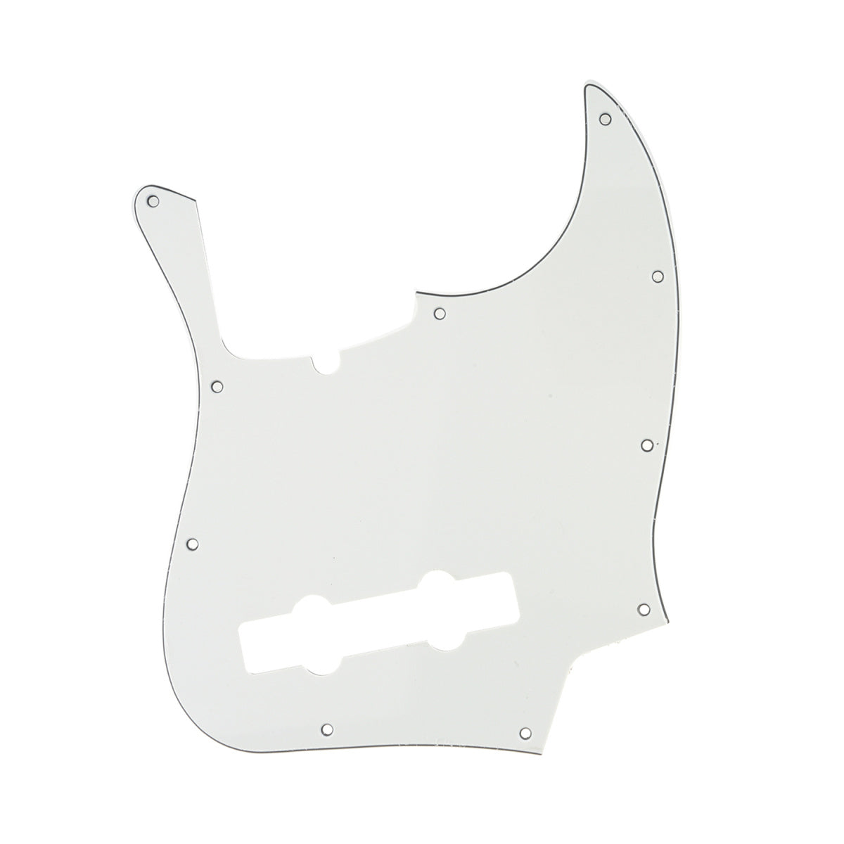 Musiclily Pro 10-Hole Contemporary J Bass Pickguard for Fender Jazz Bass American 5-String, 3Ply Parchment