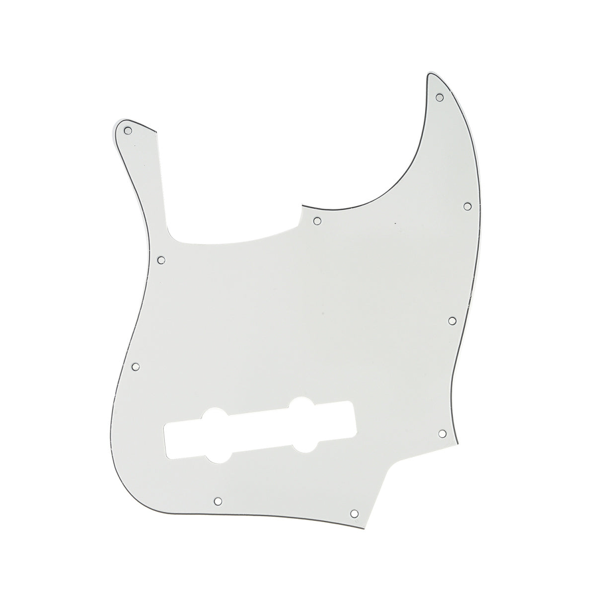 Musiclily Pro 10-Hole Contemporary J Bass Pickguard for Fender Jazz Bass Mexican 5-String, 3Ply Parchment