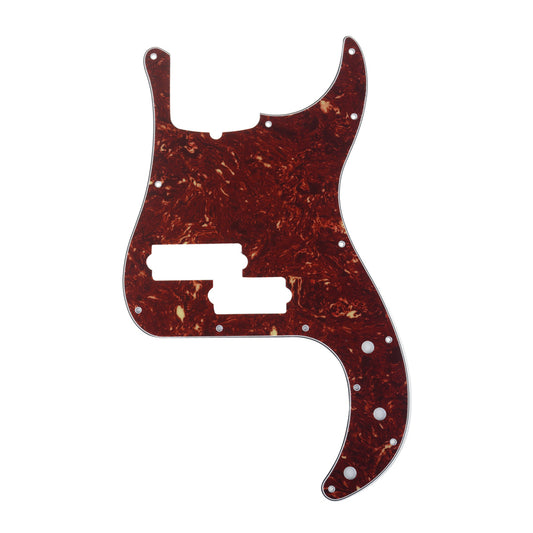 Musiclily Pro 13-Hole Contemporary P Bass Pickguard for Fender Precision Bass American 5-String, 4Ply Vintage Tortoise