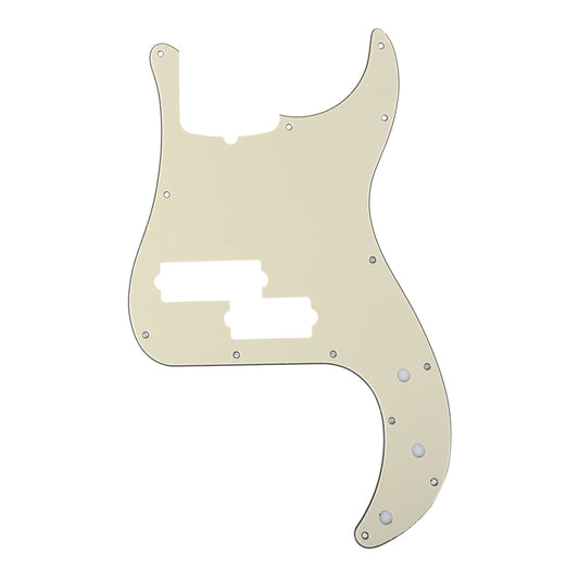 Musiclily Pro 13-Hole Contemporary P Bass Pickguard for Fender Precision Bass American 5-String, 3Ply Cream