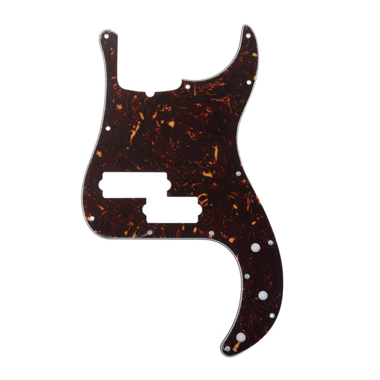 Musiclily Pro 13-Hole Contemporary P Bass Pickguard for Fender Precision Bass American 5-String, 4Ply Tortoise Shell