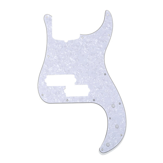 Musiclily Pro 13-Hole Contemporary P Bass Pickguard for Fender Precision Bass American 5-String, 4Ply White Pearl