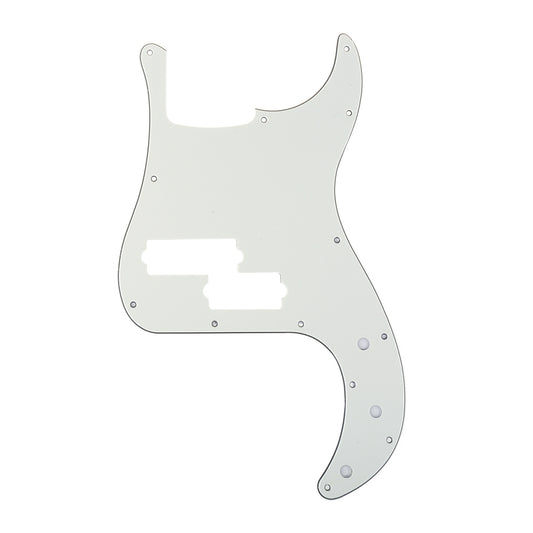 Musiclily Pro 13-Hole Contemporary P Bass Pickguard for Fender Precision Bass Mexican 5-String, 3Ply Parchment