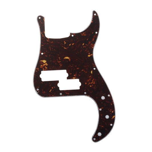 Musiclily Pro 13-Hole Contemporary P Bass Pickguard for Fender Precision Bass Mexican 5-String, 4Ply Tortoise Shell