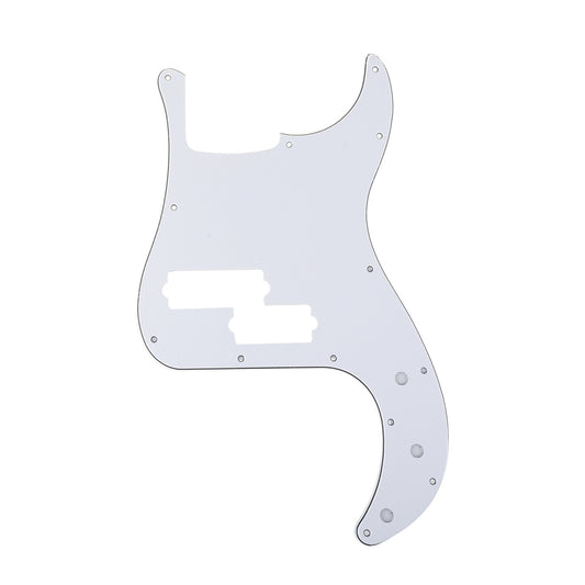 Musiclily Pro 13-Hole Contemporary P Bass Pickguard for Fender Precision Bass Mexican 5-String, 3Ply White