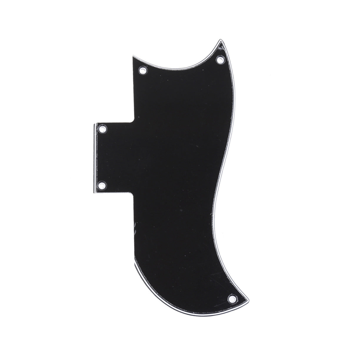 Musiclily Pro 5-Hole Small Half Face Guitar Pickguard for Gibson American SG, 3Ply Black