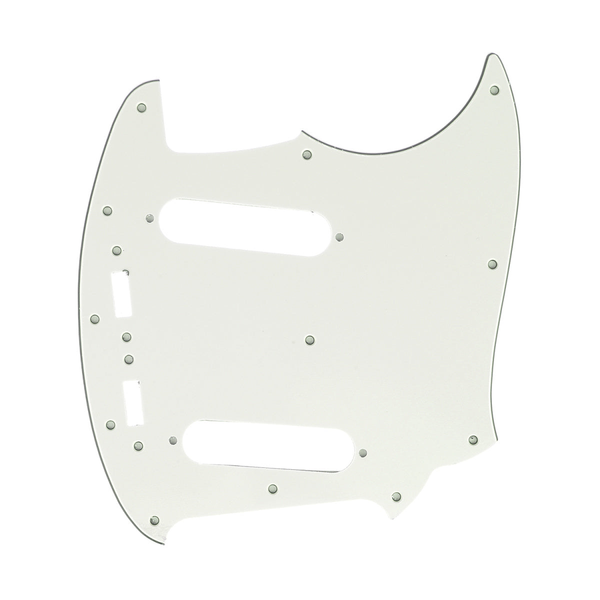 Musiclily Pro 12-Hole Guitar Pickguard for JPN Fender Japan Mustang, 3Ply Parchment