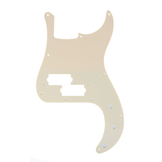 Musiclily Pro 10-Hole P Bass Pickguard for JPN Fender Japan 4-String Precision Bass, 1Ply Cream