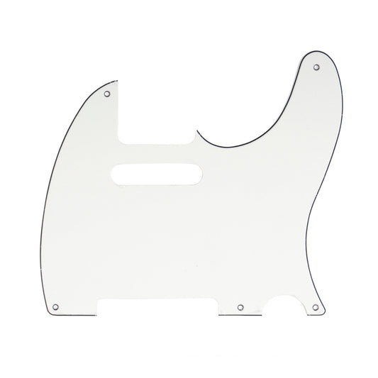 Musiclily 5 Hole Vintage Tele Pickguard for Fender American/Mexican Made Standard Telecaster Style Electric Guitar, 3Ply Parchment