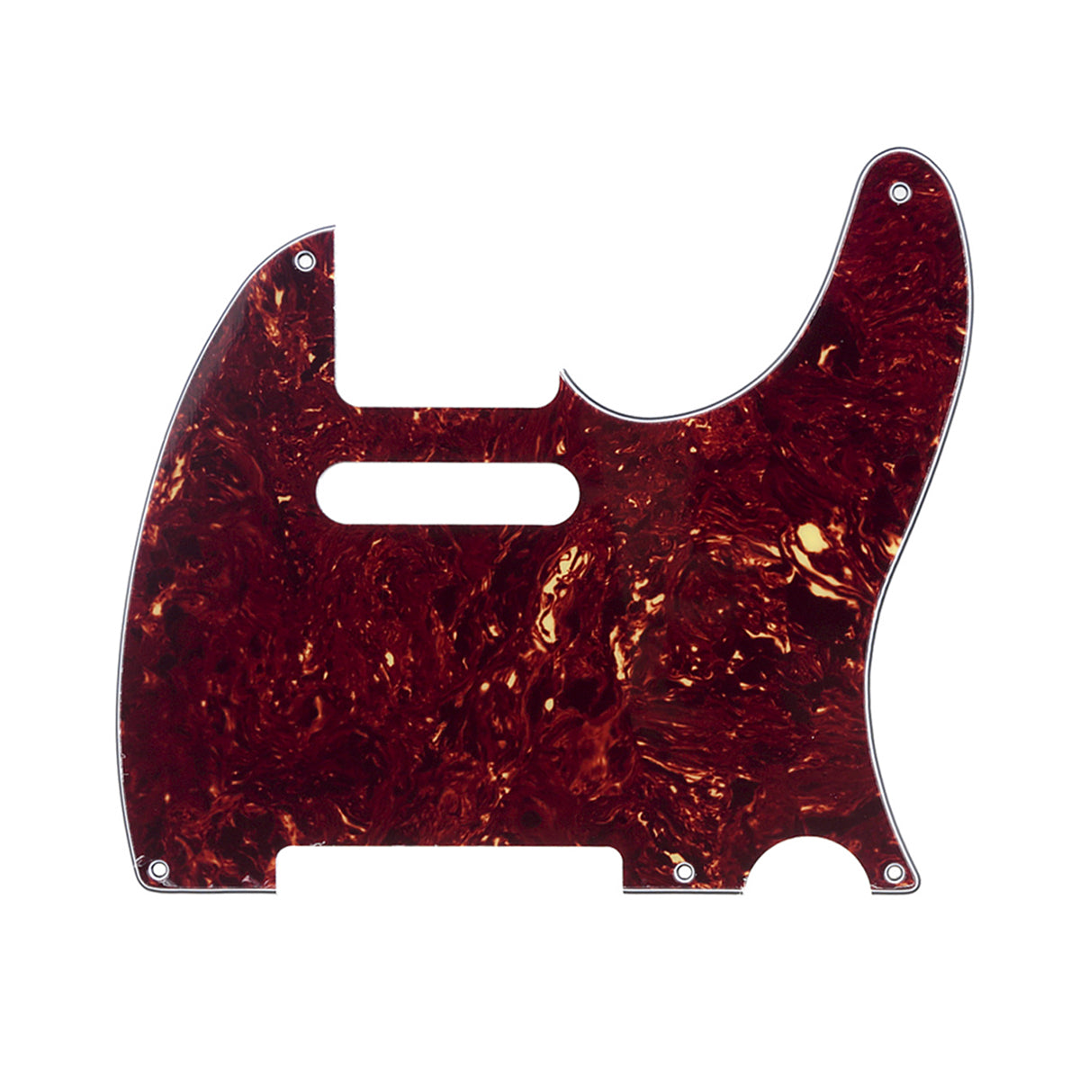Musiclily 5 Hole Vintage Tele Pickguard for Fender American/Mexican Made Standard Telecaster Style Electric Guitar, 4Ply Vintage Tortoise