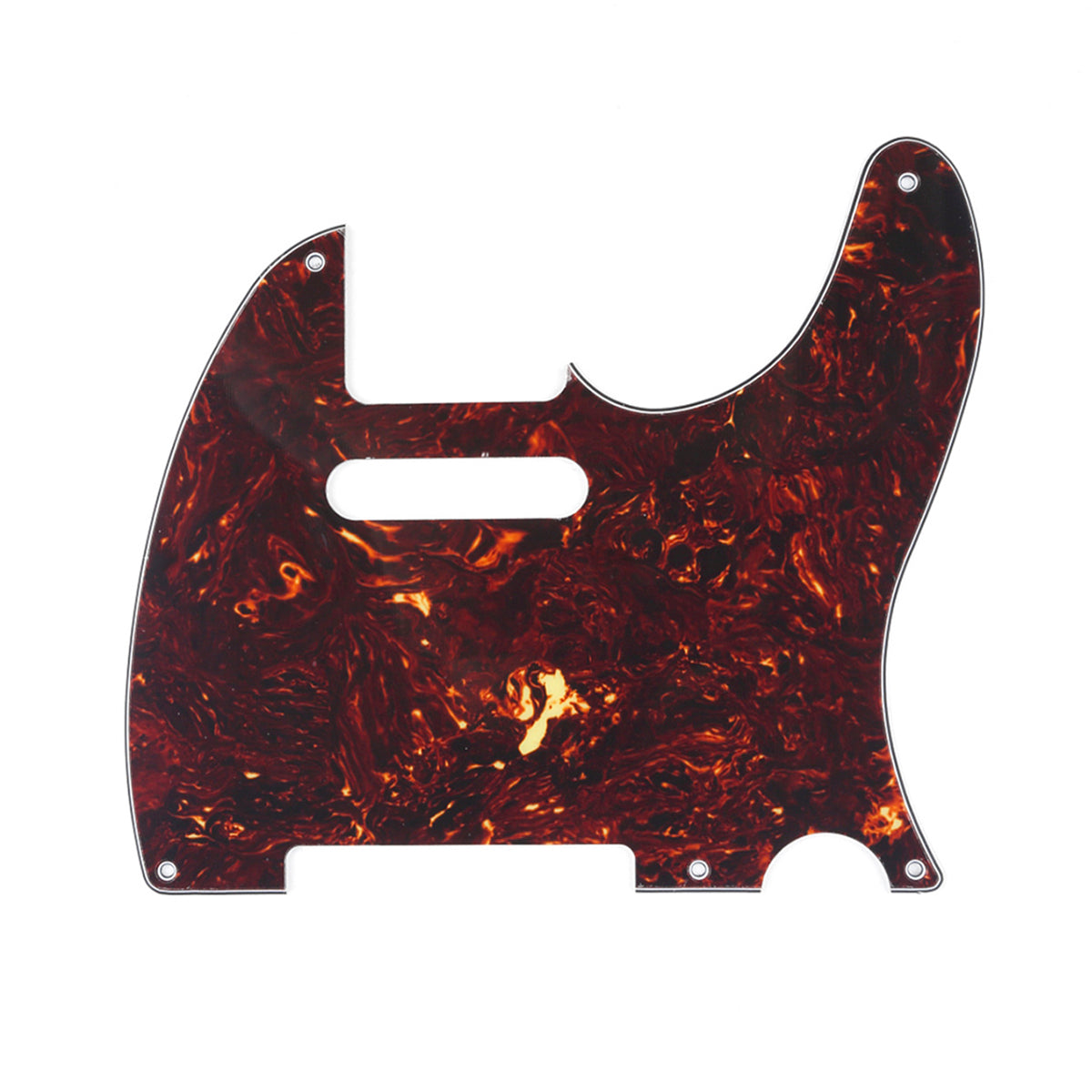Musiclily 5 Hole Vintage Tele Pickguard for Fender American/Mexican Made Standard Telecaster Style Electric Guitar, 4Ply Tortoise Shell