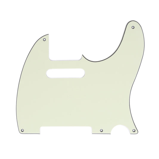 Musiclily 5 Hole Vintage Tele Pickguard for Fender American/Mexican Made Standard Telecaster Style Electric Guitar, 3Ply Ivory