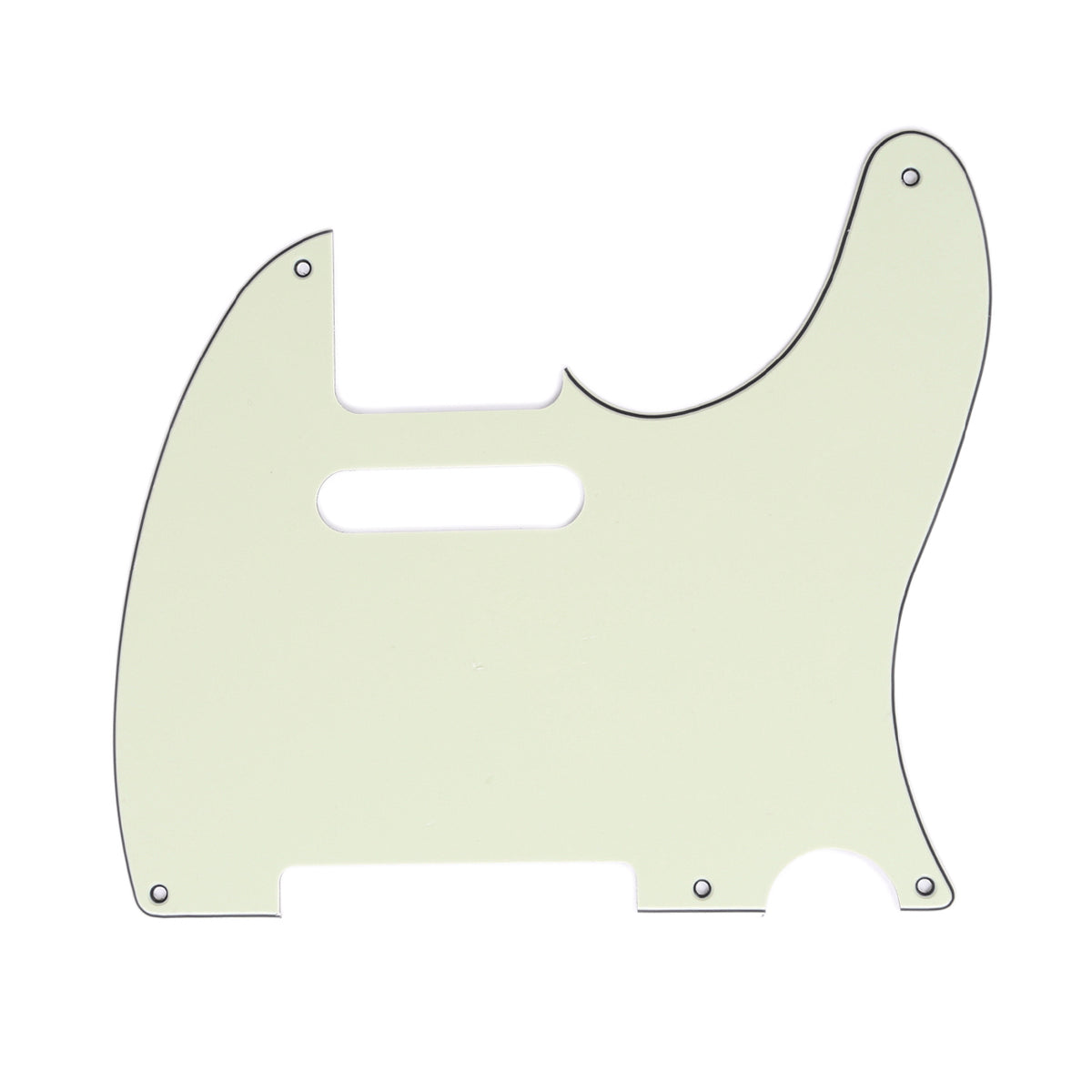 Musiclily 5 Hole Vintage Tele Pickguard for Fender American/Mexican Made Standard Telecaster Style Electric Guitar, 3Ply Mint Green