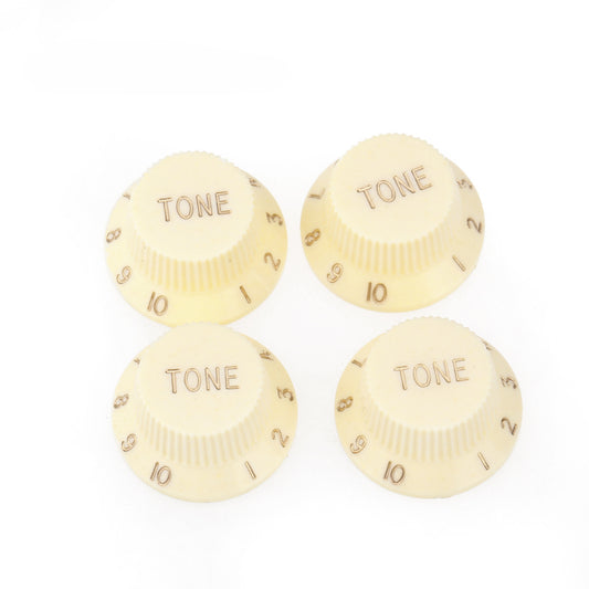 Musiclily Pro Imperial Inch Size Tone Control Knobs for USA Made Strat Style Electric Guitar, Cream (Set of 4)