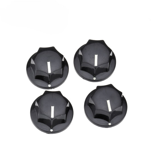 Musiclily Pro Imperial Inch Size Small Tone Jazz Bass Knobs for USA Made JB Style Bass, Black(Set of 4)