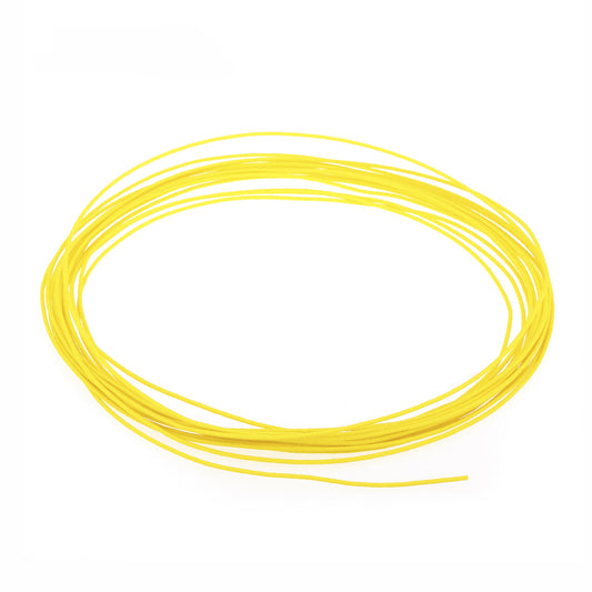 Musiclily Pro 22 AWG Gauge Vintage Style Pre-tinned Push-back Cloth Covered Stranded Wire, Yellow 25 Feet(8 Meters)