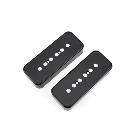 Musiclily Pro Plastic P-90 Soapbar Guitar Pickup Covers for USA Gibson, Black (Set of 2)